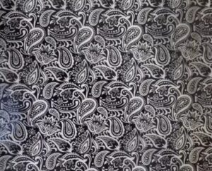 Hydro Dipping Film – Black & White Lowrider Paisley (50 cm × 1 m)