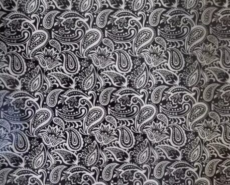 Hydro Dipping Film – Black & White Lowrider Paisley (50 cm × 1 m)