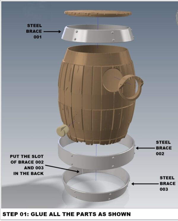 Byggesett -Tønne Fuglehus –  Detaljert vintønne-design