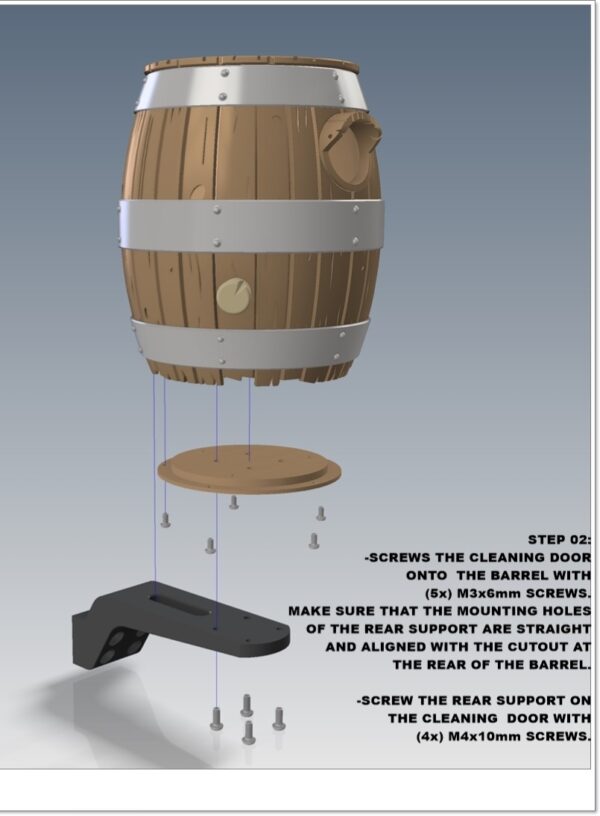 Byggesett -Tønne Fuglehus –  Detaljert vintønne-design