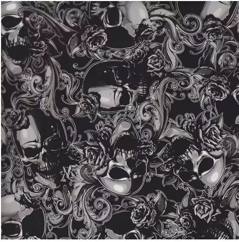 Skull Hydro Dipping Film – Skull & Roses – 50×100 cm