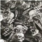 Hydro Dipping Film – Grim Reaper / hodeskaller – 50×100 cm