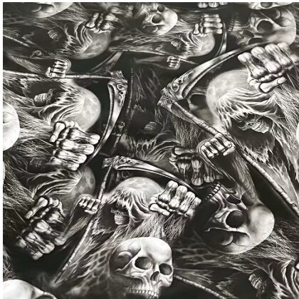 Skjermbilde 2025-11-20 151940 Hydro Dipping Film – Grim Reaper / hodeskaller – 50×100 cm