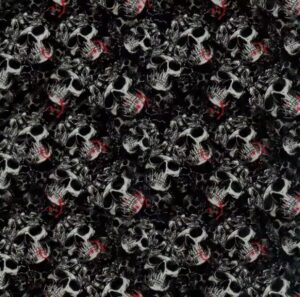 Skulls Hydro Dipping Film – Skull Dark Rød/Sort (50x100 cm)