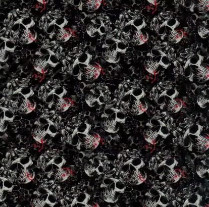 Skulls Hydro Dipping Film – Skull Dark Rød/Sort (50x100 cm)